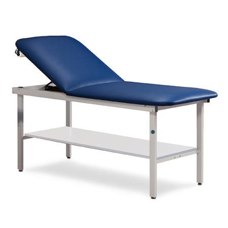 CLINTON Alpha Series Treatment Table with Shelf, Royal Blue 3020-27-3RB
